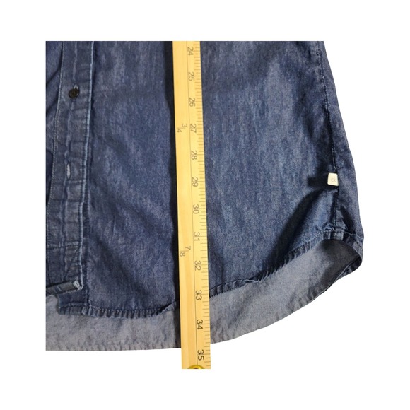 Calvin Klein Jeans Denim Shirt Dress Tie Dye Blue XS Button Front Midi‎ - Picture 5 of 11